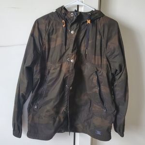 Abercrombie & Fitch Men's Camo Hooded Windbreaker Jacket